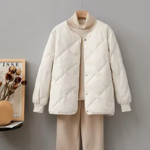 2023 early spring new diamond collarless small fragrance light short cotton clothes women's winter cotton clothes jacket