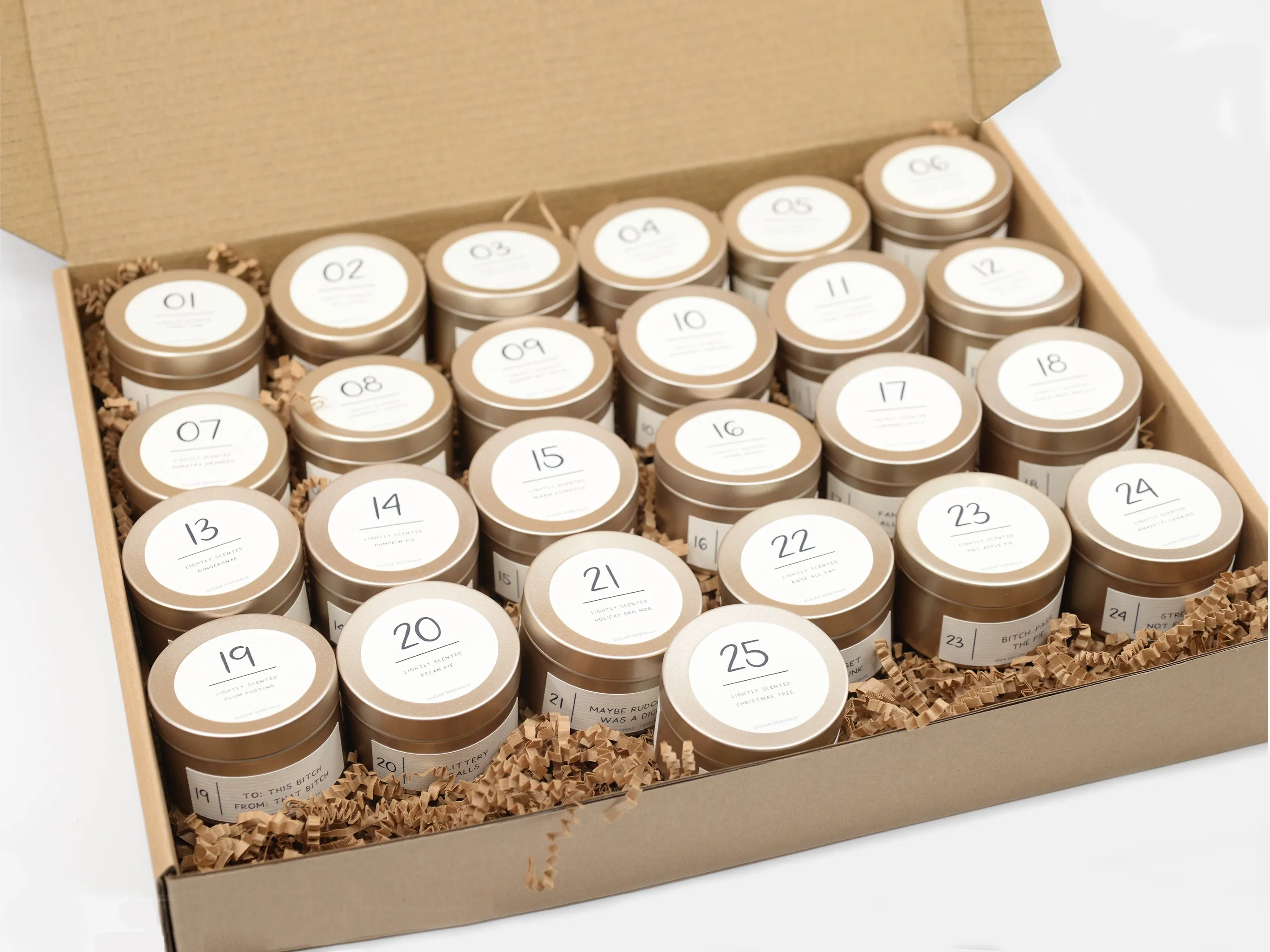 2024 Advent Candle Calendar with Funny Swear Word Holiday-ish Labels