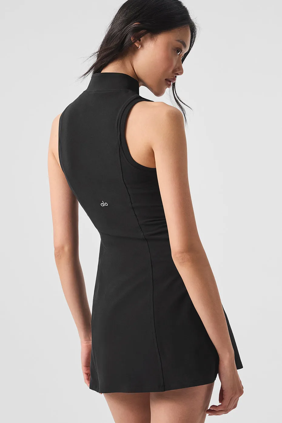 Alosoft Carefree 1/2 Zip Dress - Black