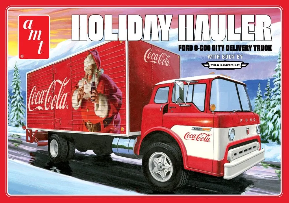 AMT Ford C-600 City Holiday Delivery Truck Coca-Cola 1:25 1459 Model Kit