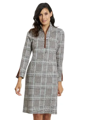 ANNA DRESS - CHOCOLATE SADDLE PLAID
