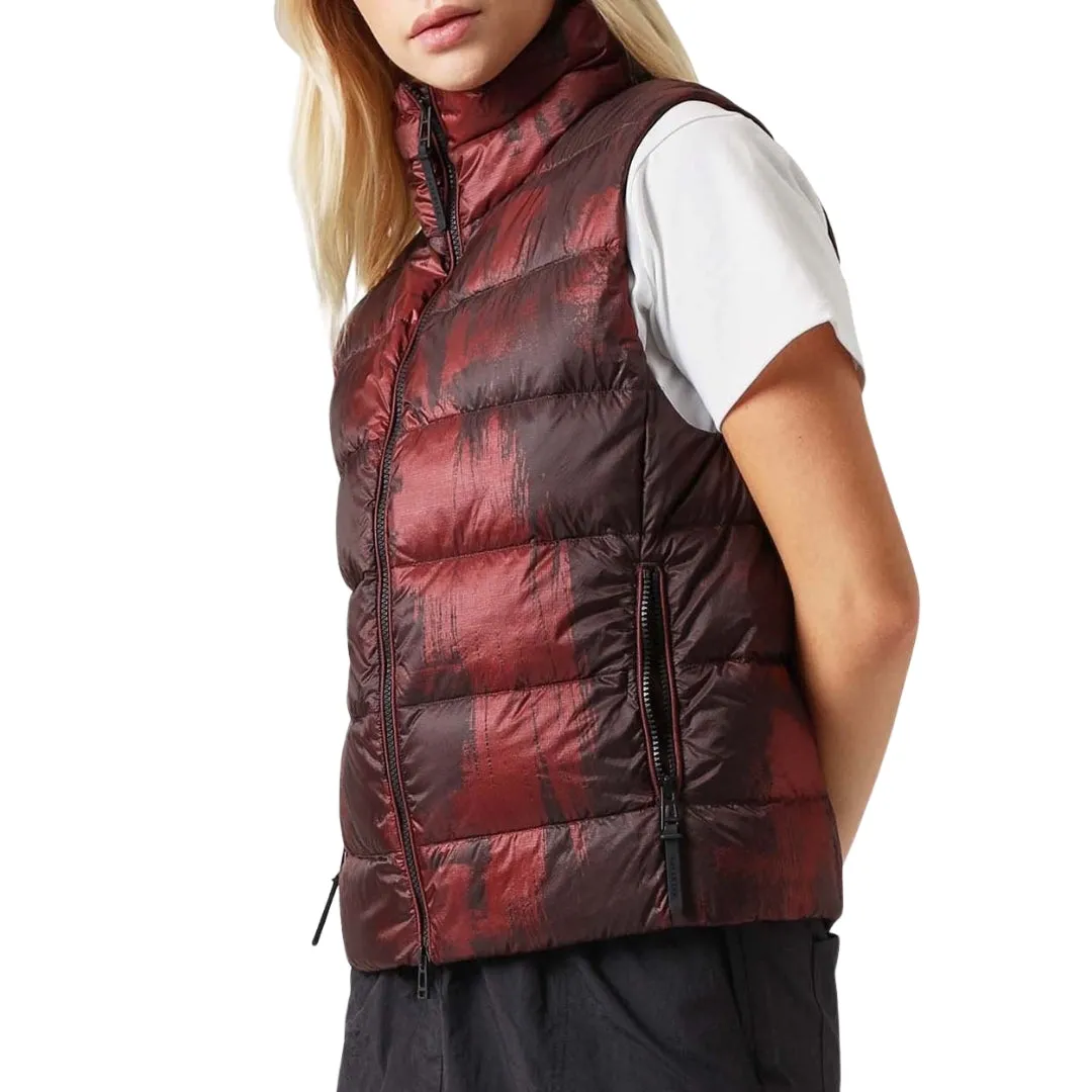 Belstaff Abstract Laurel Lava Red Gilet Down Jacket