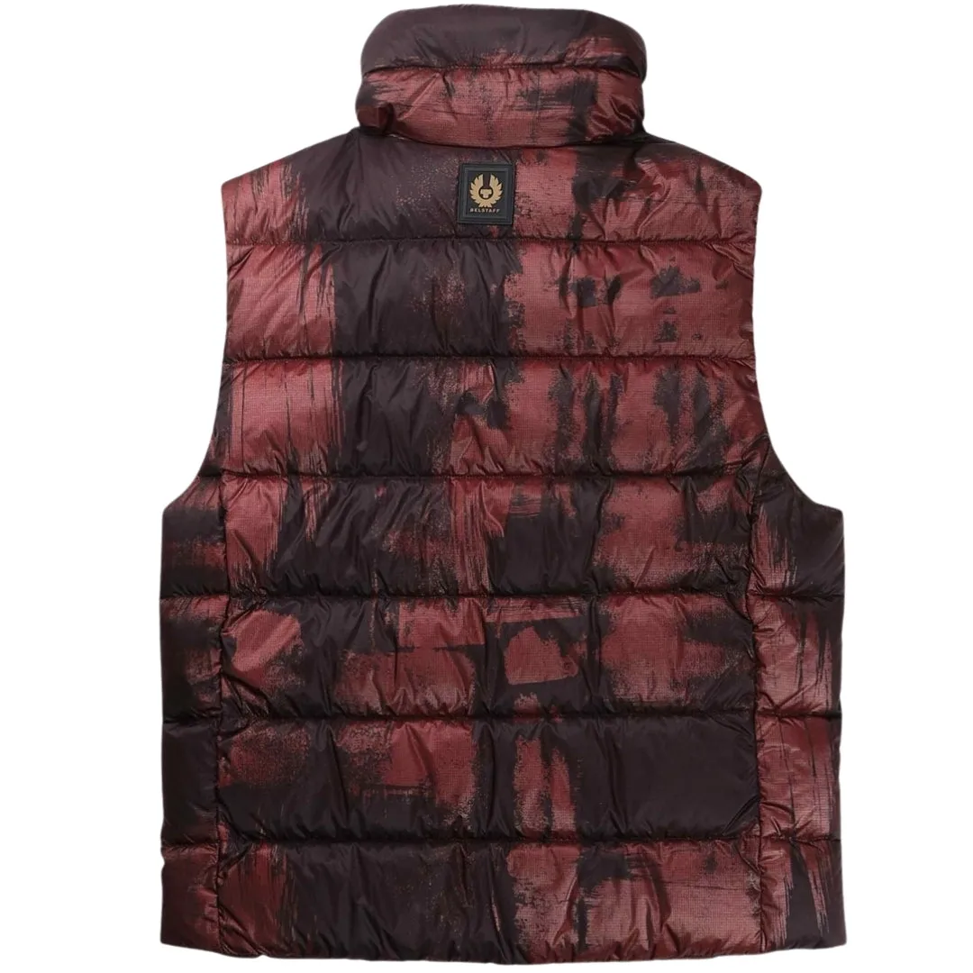 Belstaff Abstract Laurel Lava Red Gilet Down Jacket