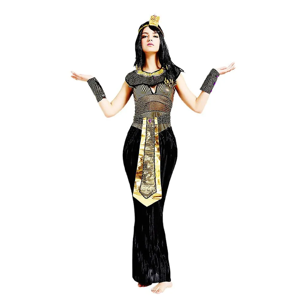 Black Egyptian Queen Adults Halloween Costume Dress Up