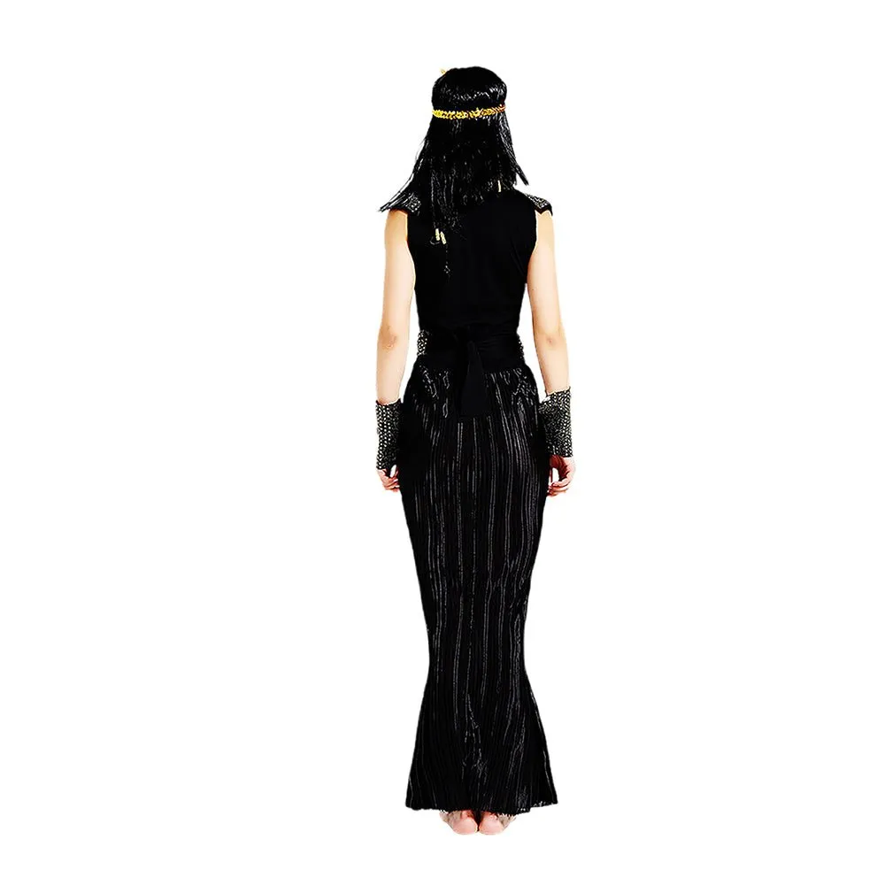 Black Egyptian Queen Adults Halloween Costume Dress Up