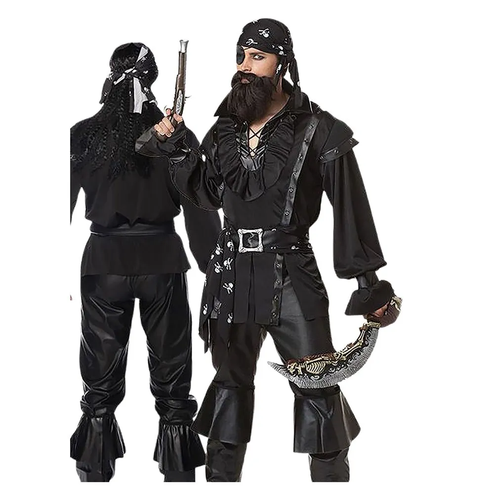 Black Pirates Adults Halloween Costume Dress Up