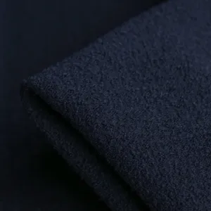 Bollito Blu Navy - Boiled Wool (148cm wide)