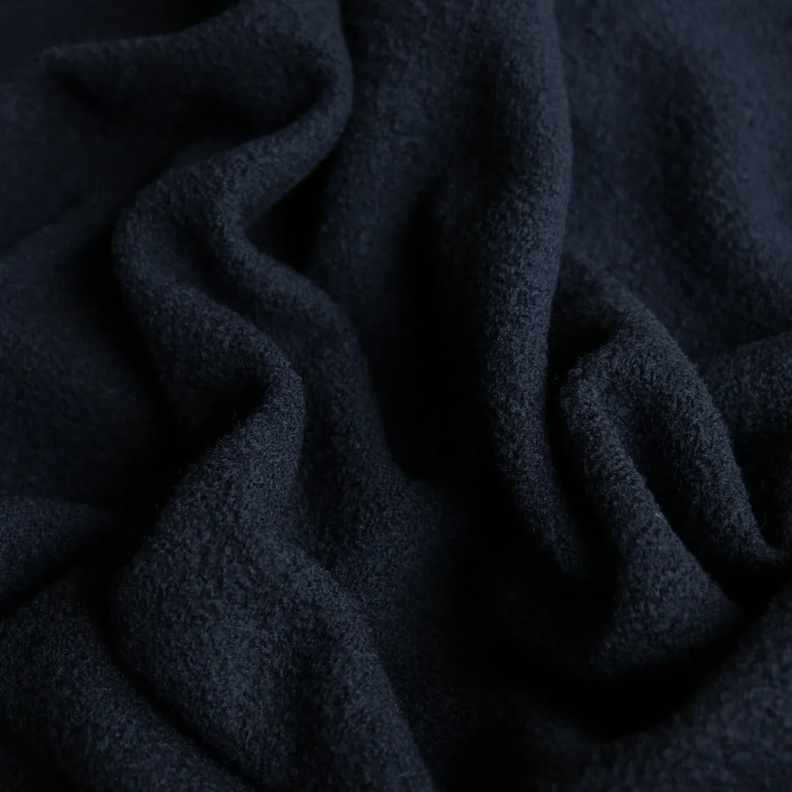 Bollito Blu Navy - Boiled Wool (148cm wide)