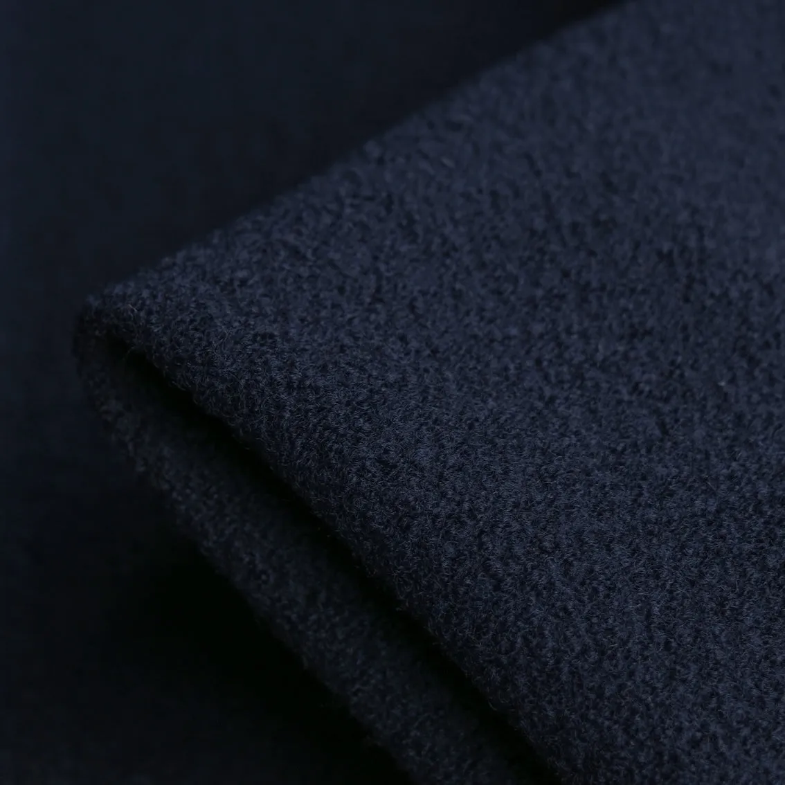 Bollito Blu Navy - Boiled Wool (148cm wide)