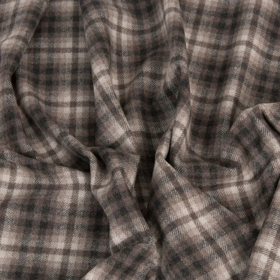 Brown Check Coating Fabric 1434