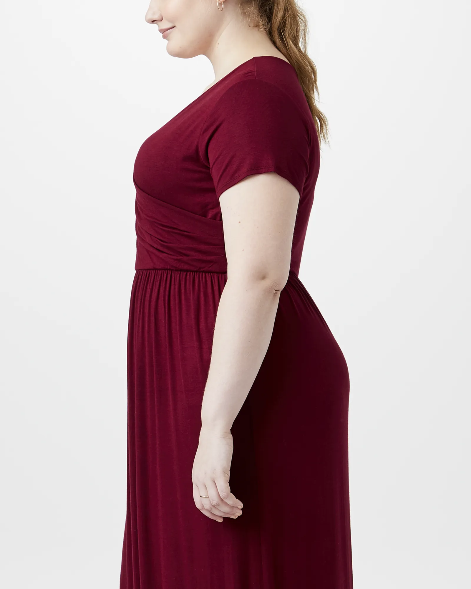 Carnation Wrap Maxi Dress | Burgundy
