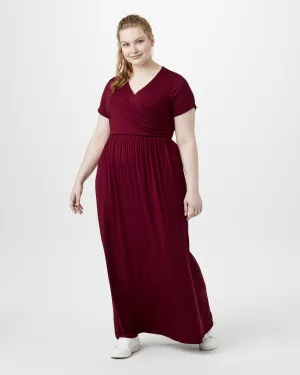 Carnation Wrap Maxi Dress | Burgundy
