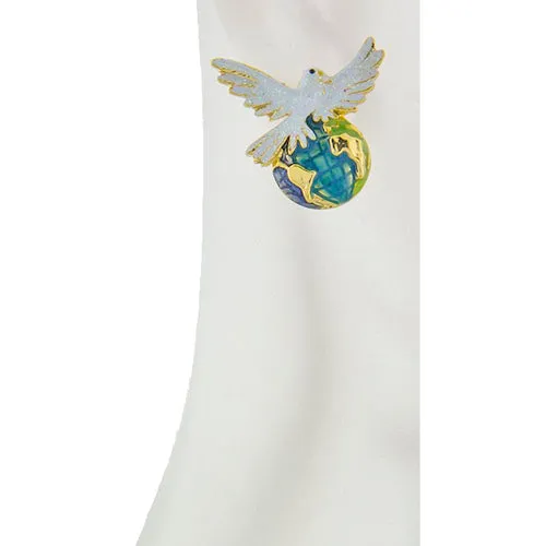 Christmas Jewelry Holiday Dove of Peace Earth Stud Fashion Earrings E1142 Multi