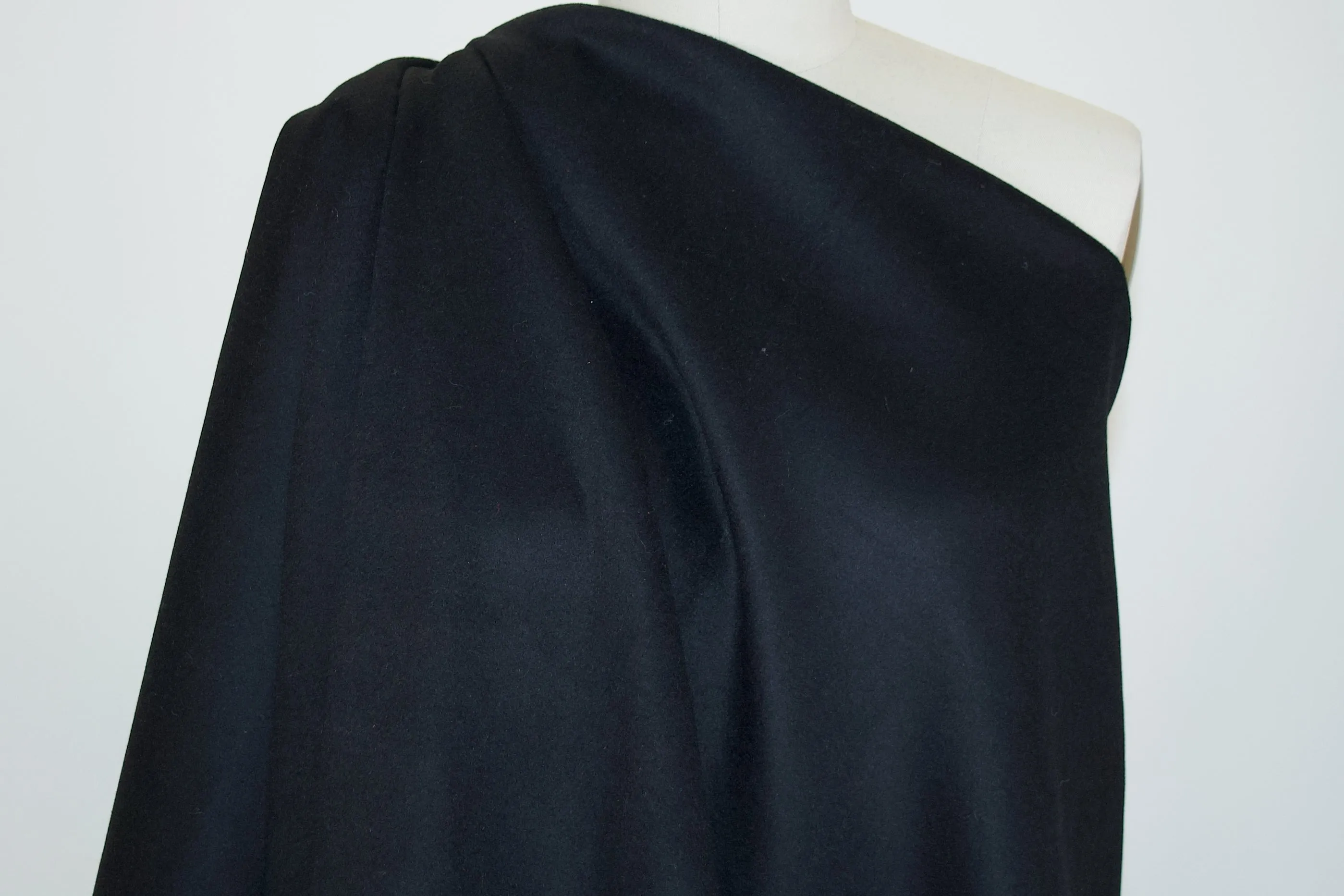 Classic Wool Flannel Coating - Black