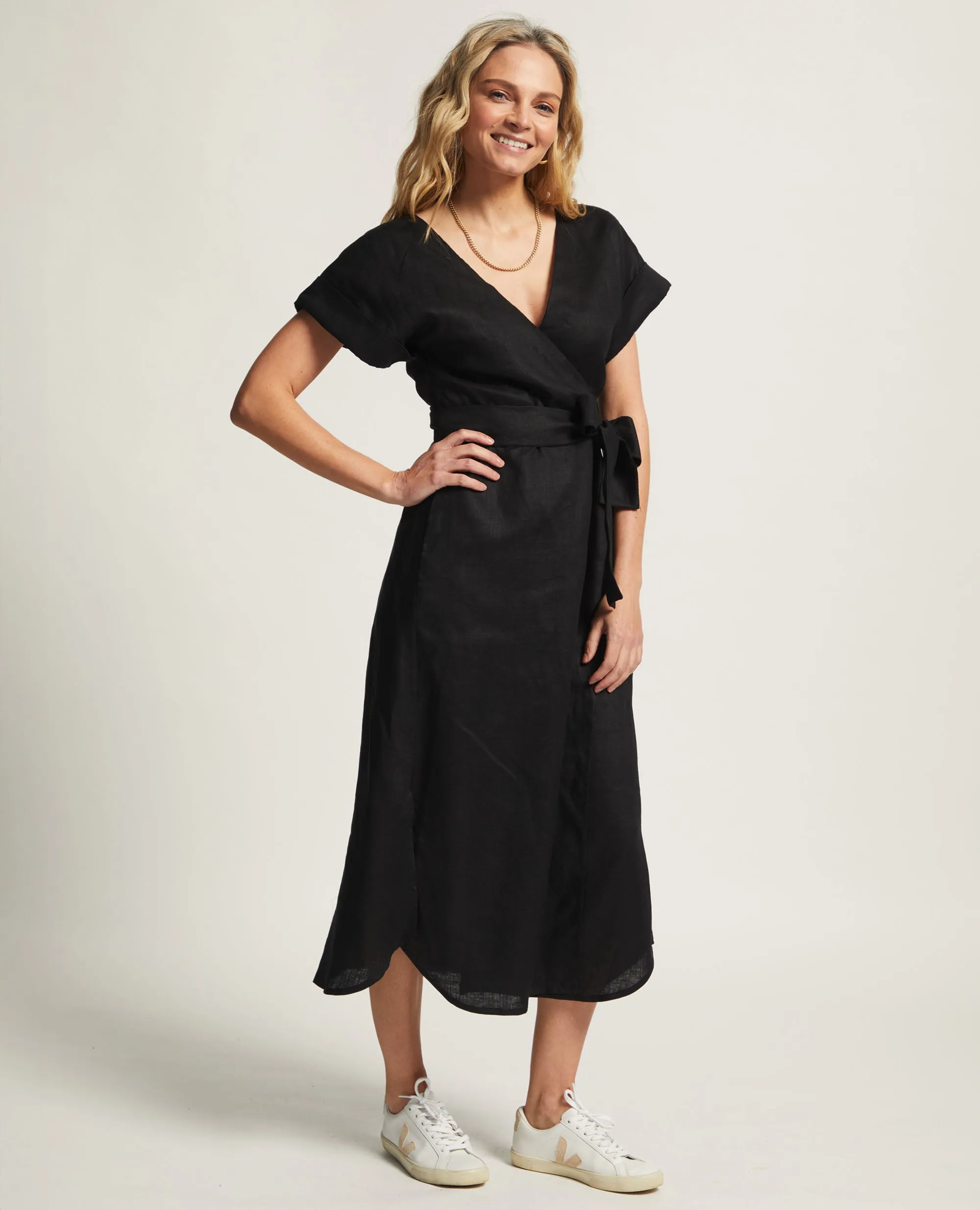 Corry  | Linen Wrap Dress