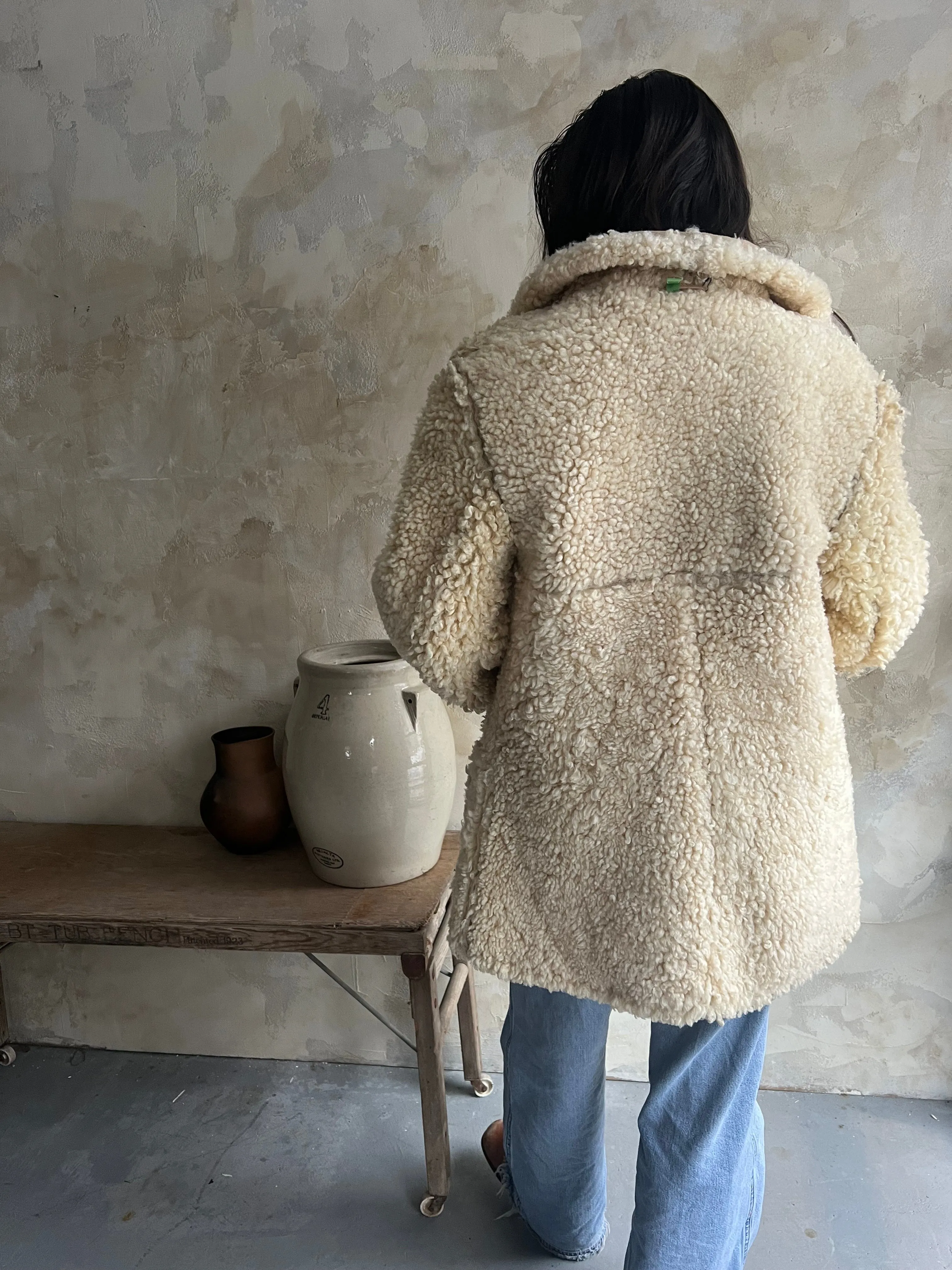 Cream Shearling Jacket