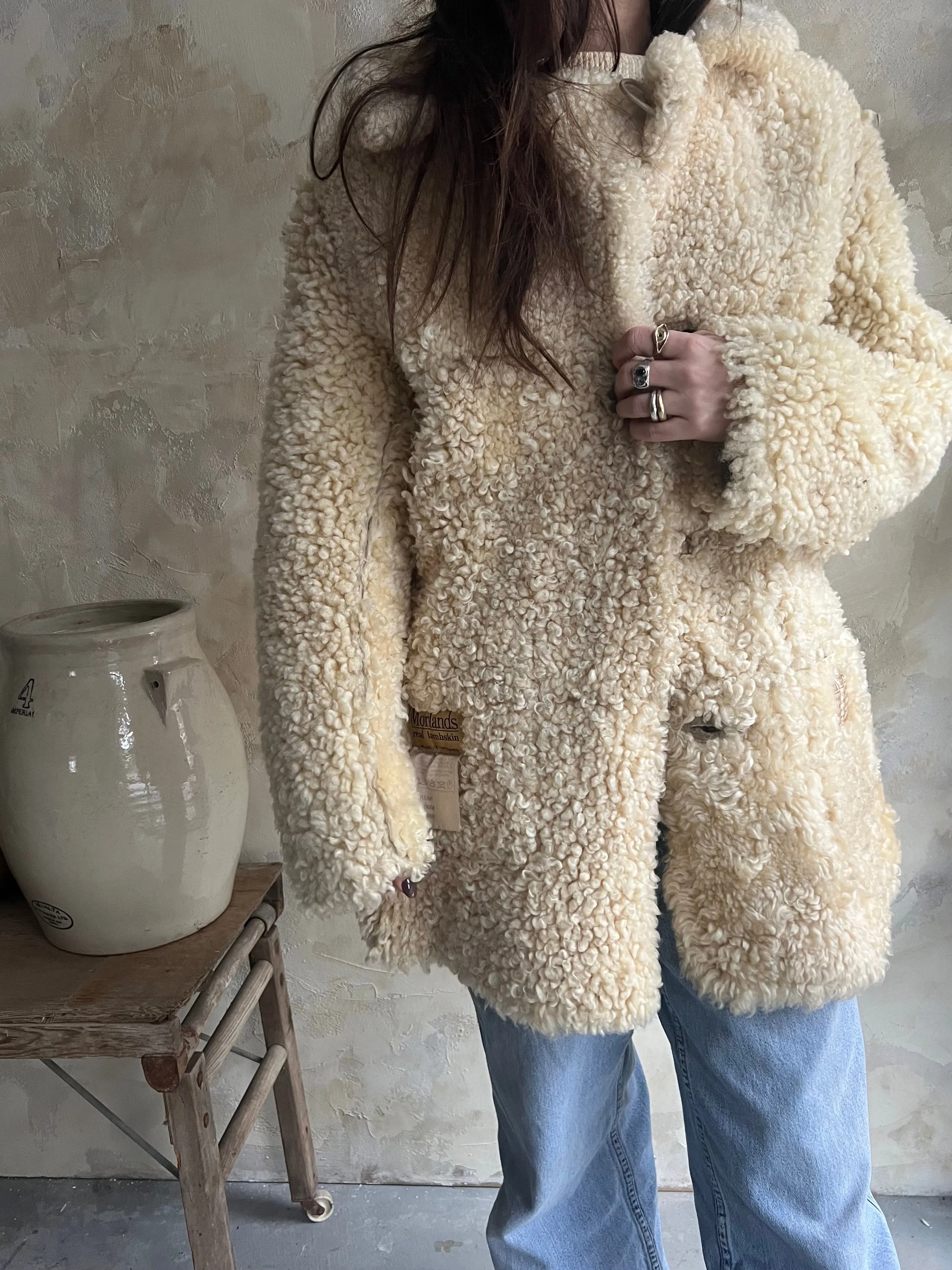 Cream Shearling Jacket