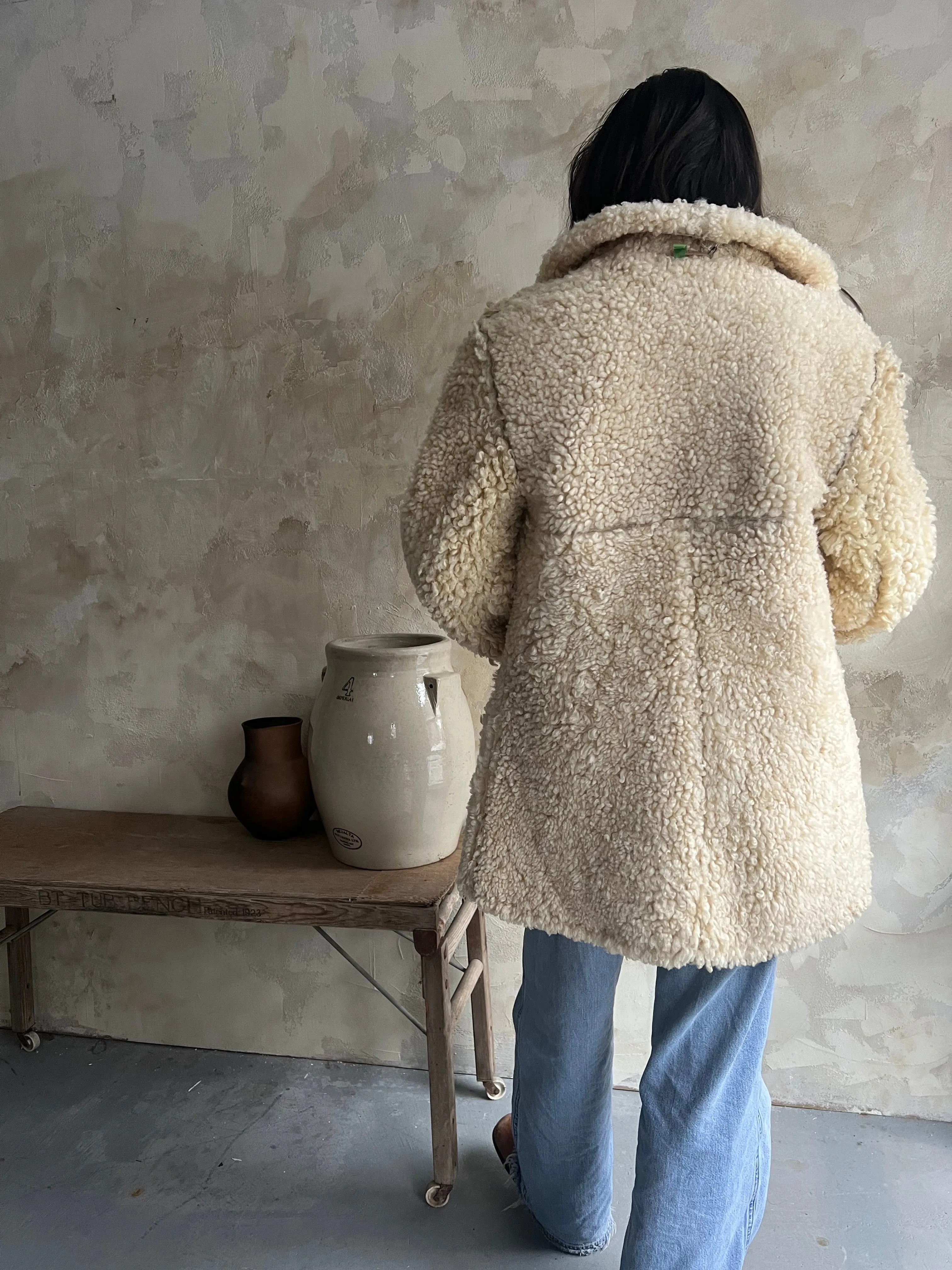 Cream Shearling Jacket