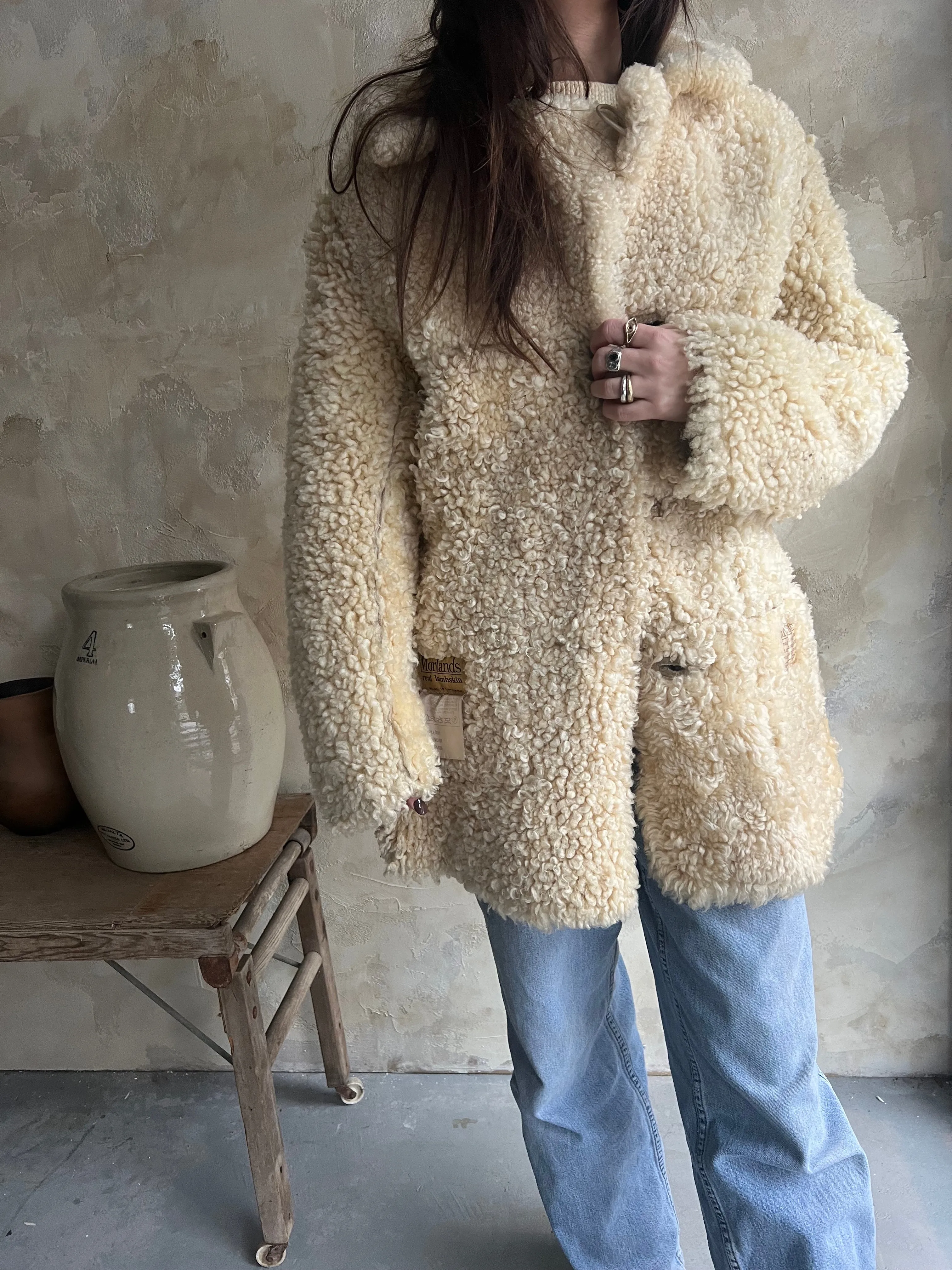Cream Shearling Jacket