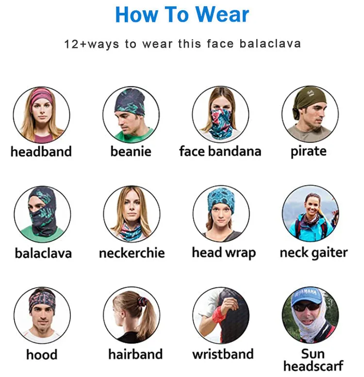 Customize Made Polyester Multi-Functional Head Scarf Tubular Headwear