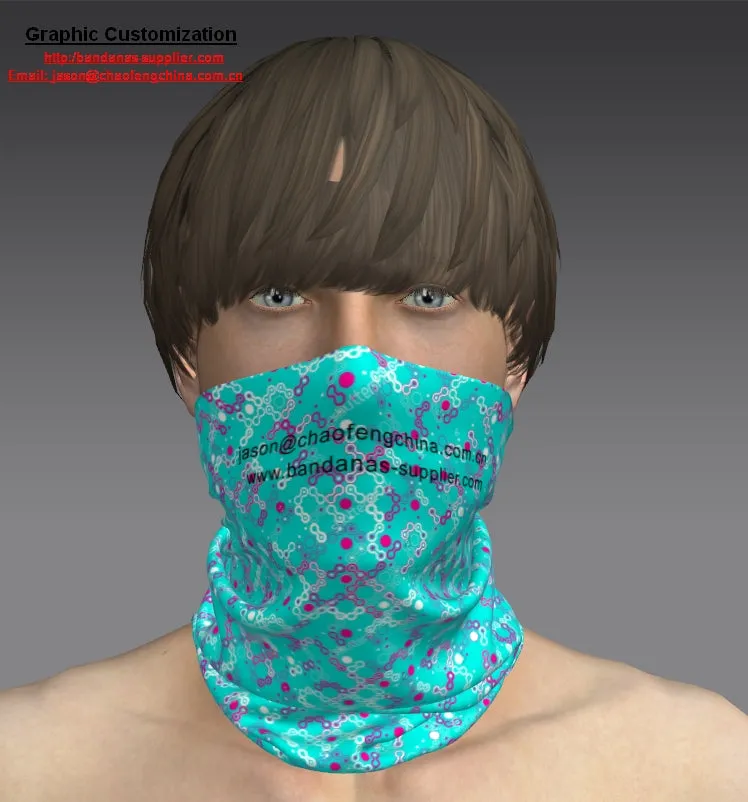 Customize Made Polyester Multi-Functional Head Scarf Tubular Headwear