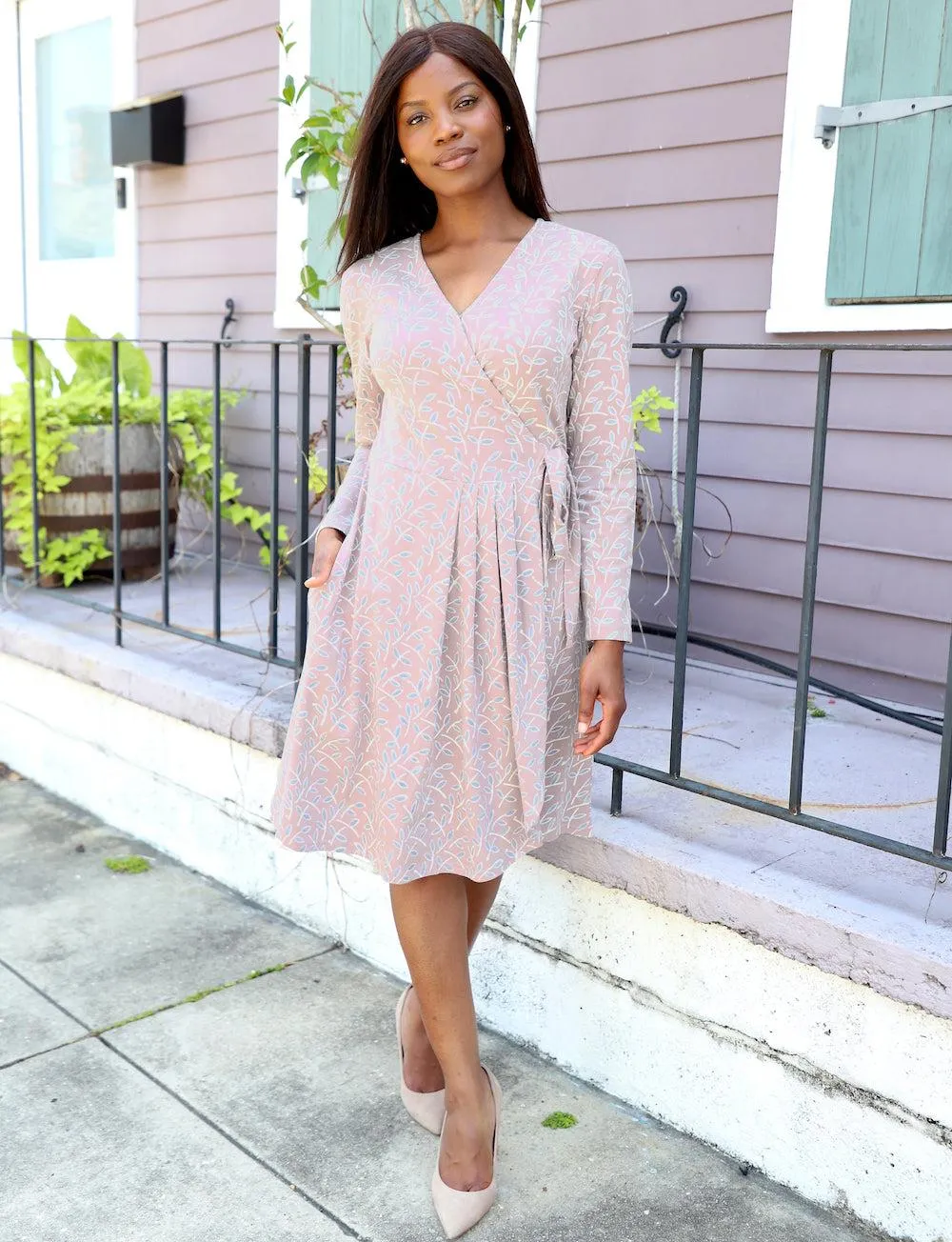 Daphne Organic Wrap Dress
