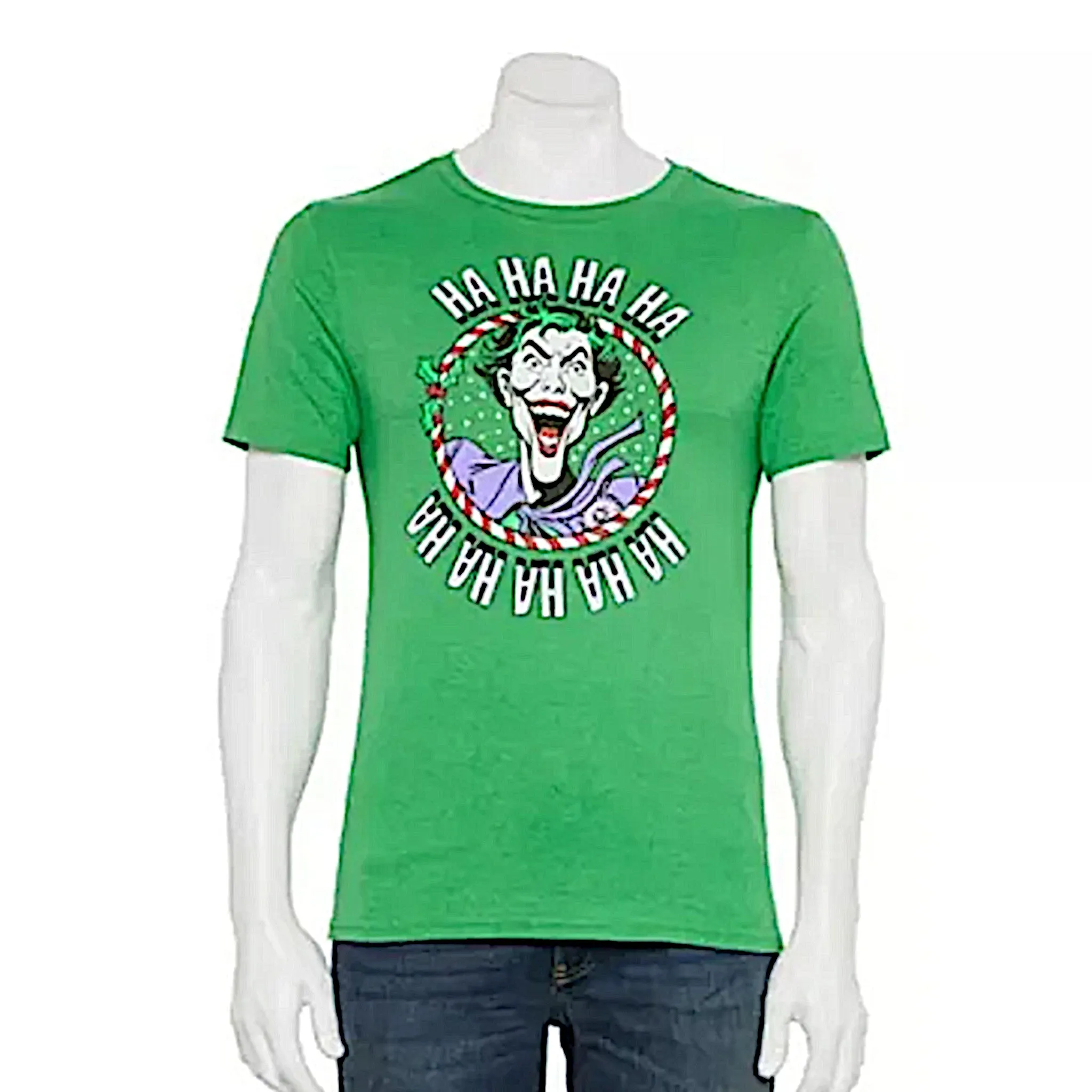 DC Comics Men’s The Joker Crew Neck Cotton T-Shirt | Holiday Graphic Tee
