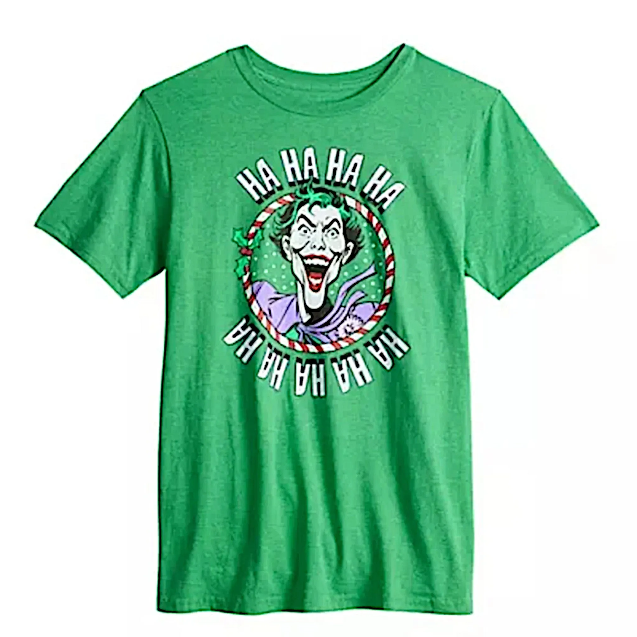 DC Comics Men’s The Joker Crew Neck Cotton T-Shirt | Holiday Graphic Tee
