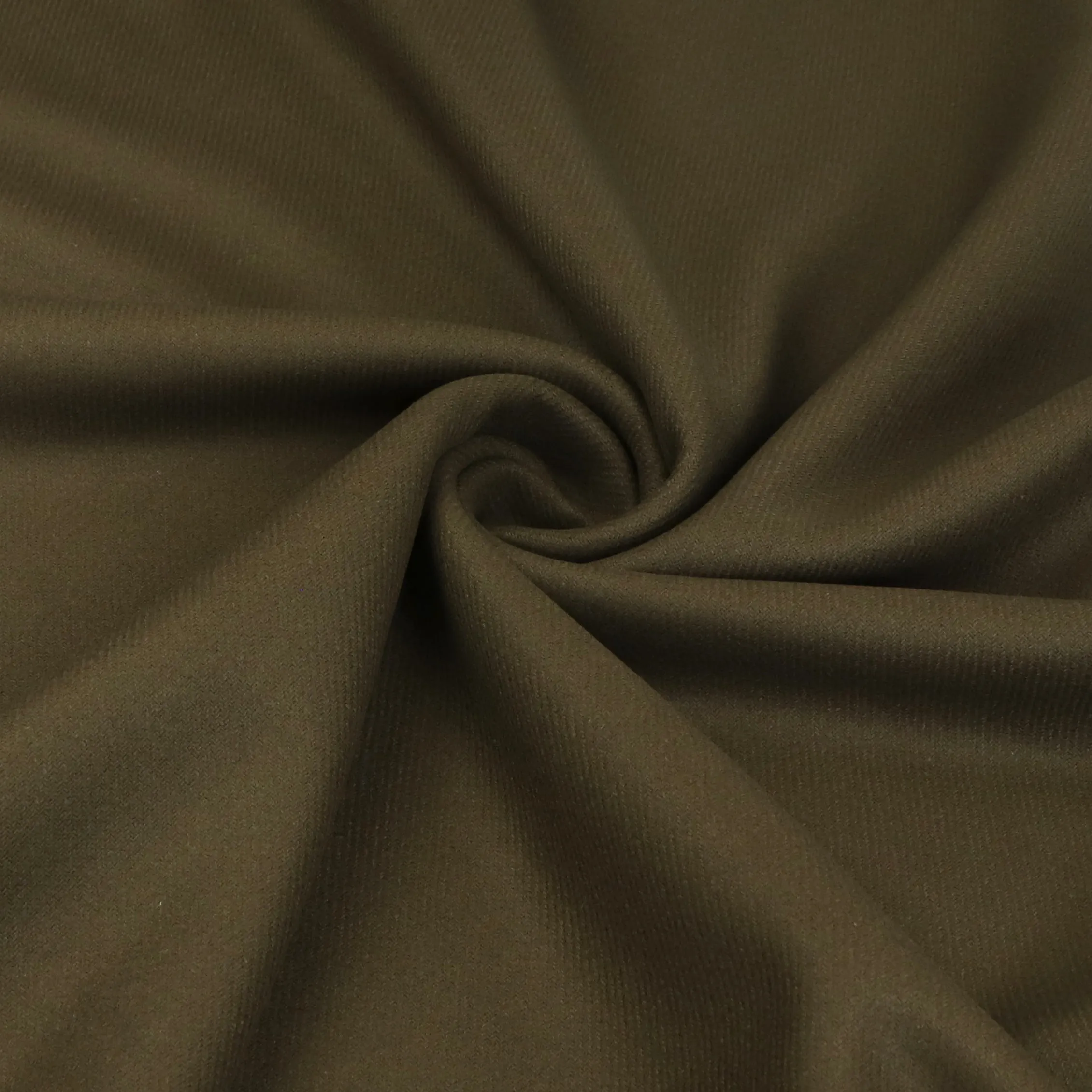 Deadstock Wool Cashmere Blend Coating - Dark Olive Green - SALE