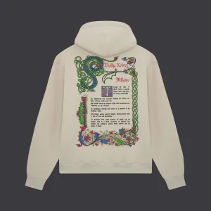 Dragon Scroll Hoodie Beige