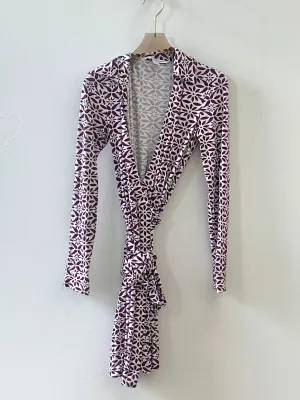 DVF Purple Flower Wrap Dress