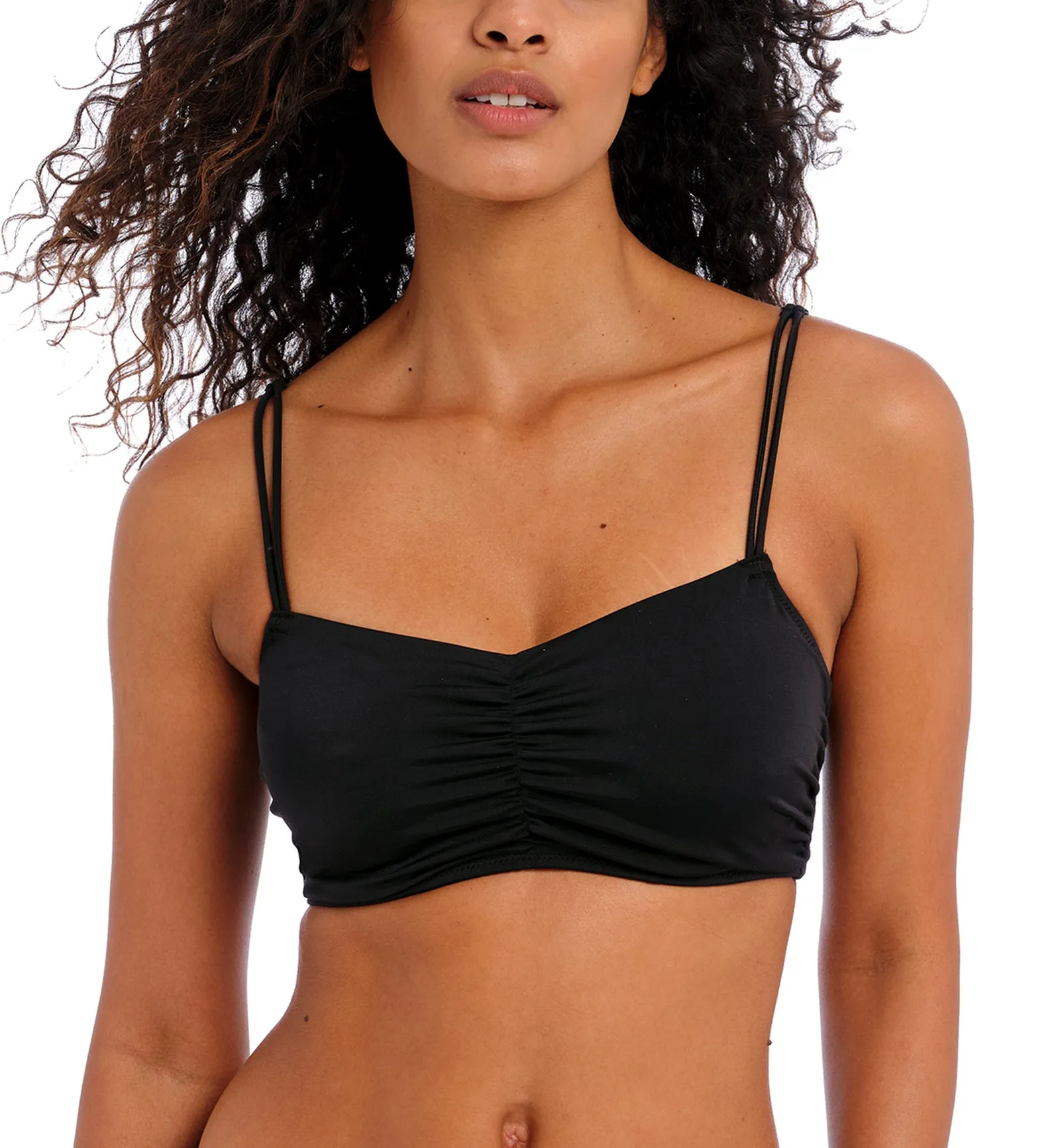 Freya Jewel Cove Convertible Underwire Bralette Bikini Top (7239) - Plain Black