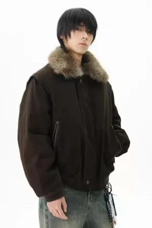 Fur Collar Side Pockets Jacket Fur Collar Side Pockets Jacket