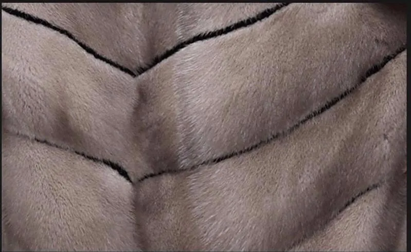 Genuine Mink Fur Elegant Fur Coat
