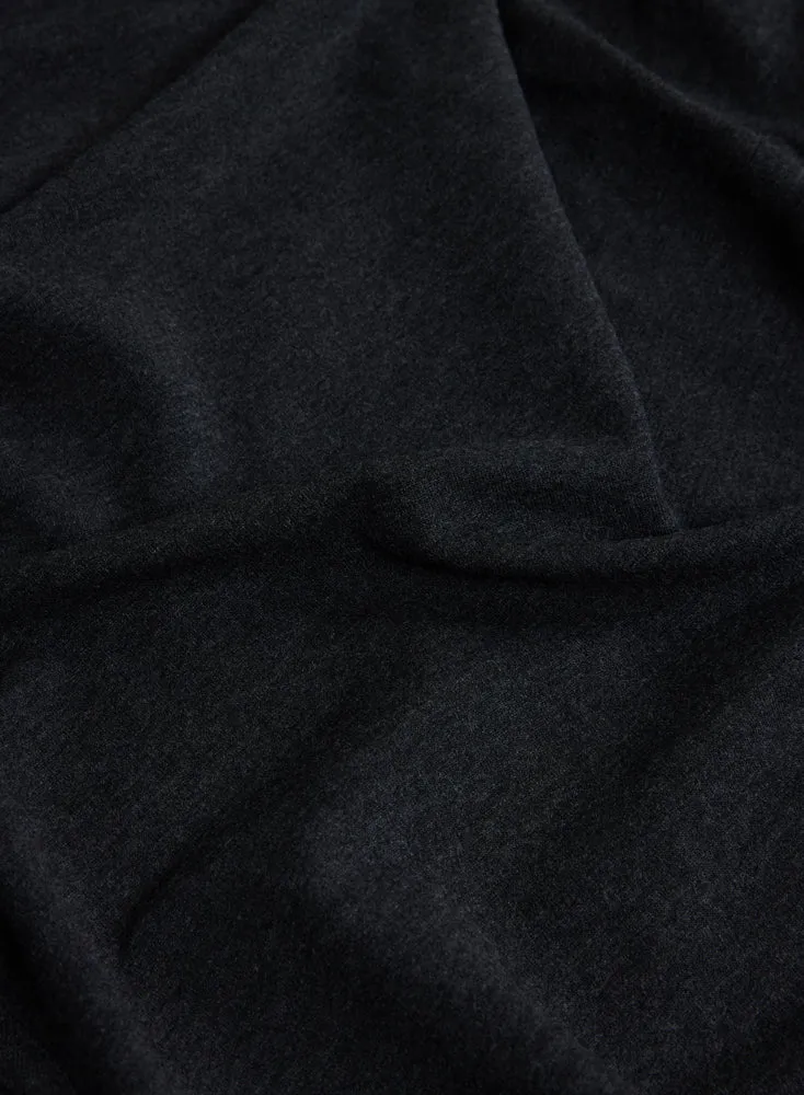 Gilet Marine Zippé à Capuche Manches Longues en Viscose et Élasthanne
