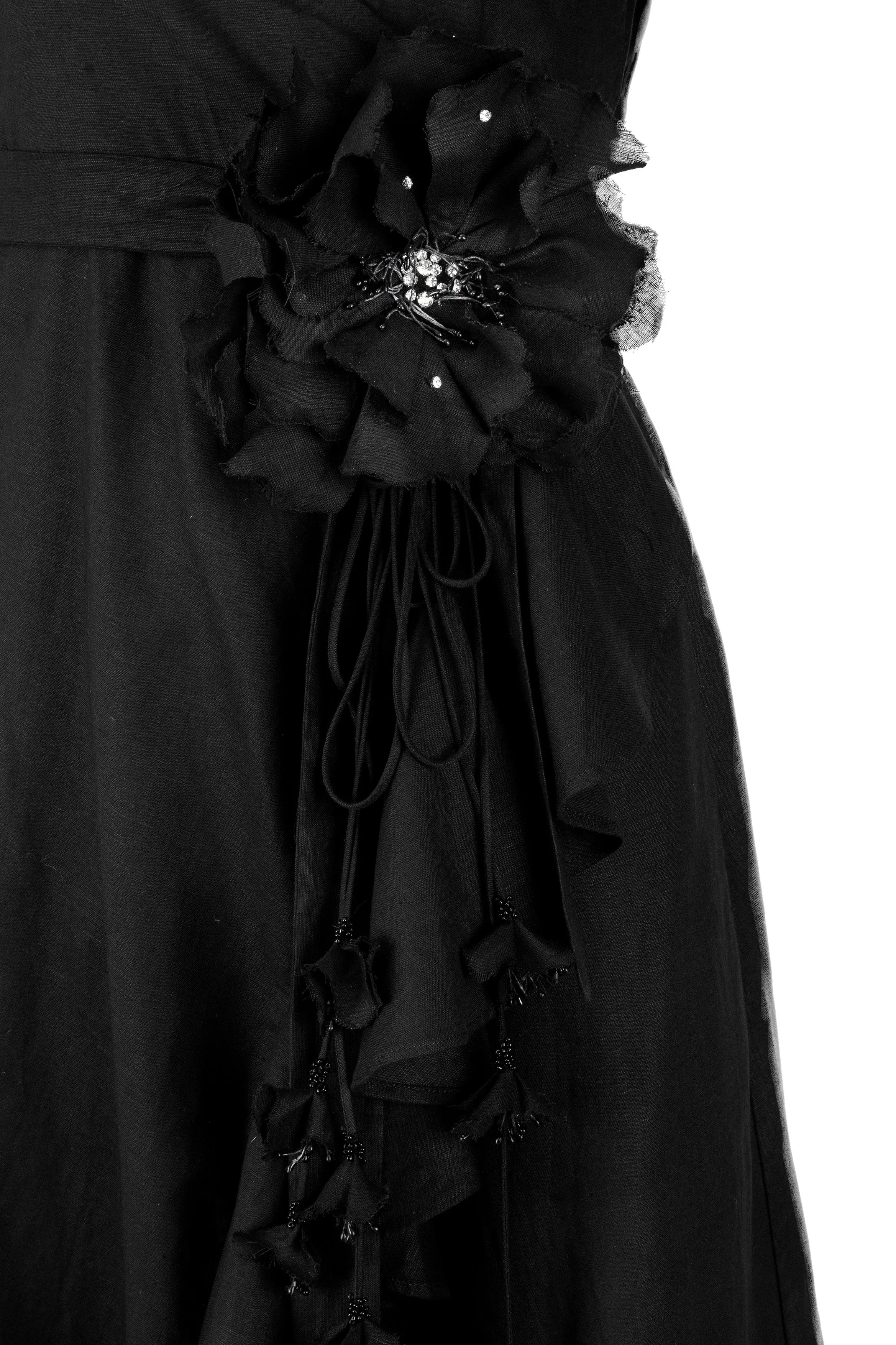 Gol Wrap Dress - Black
