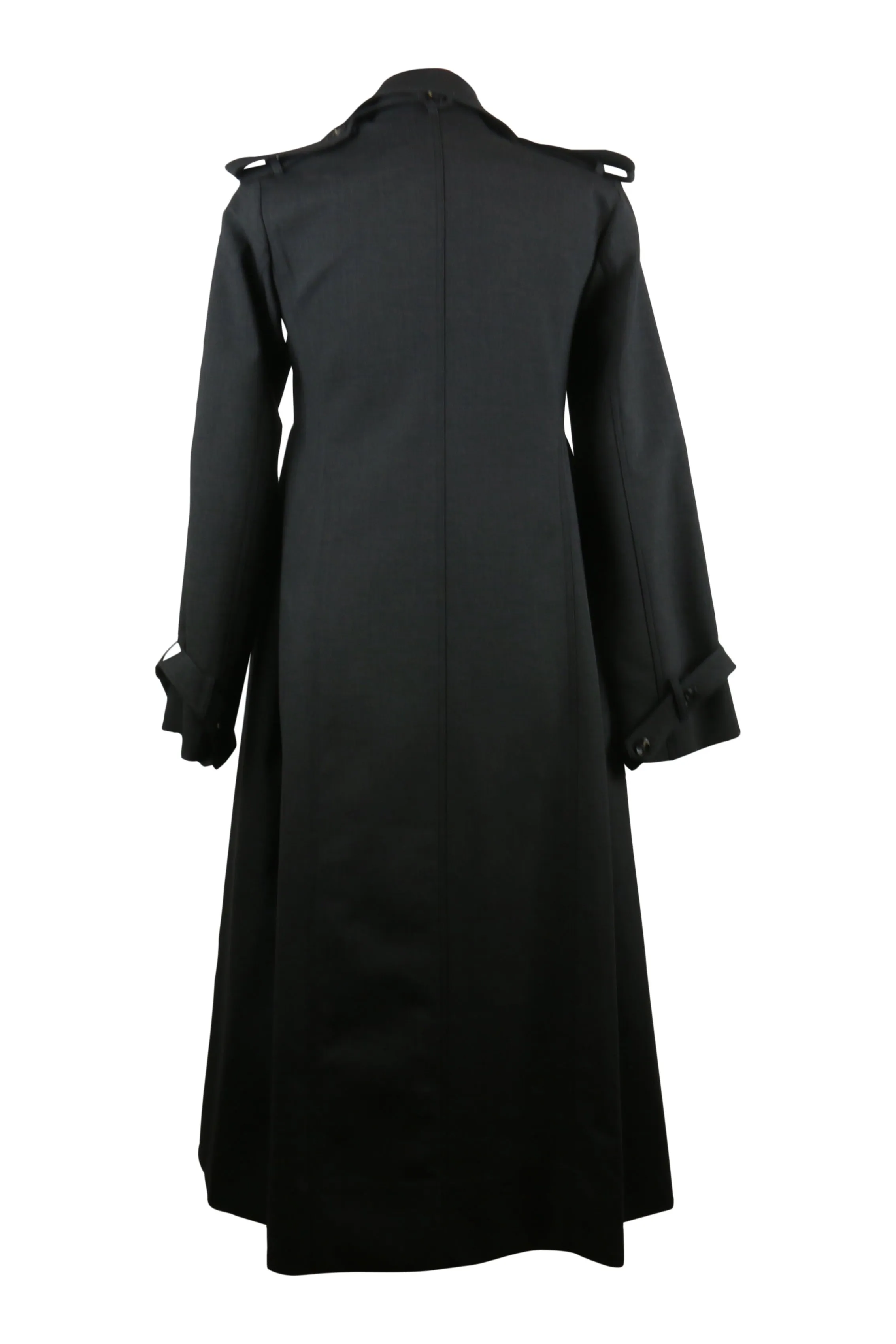Grey wool trench coat