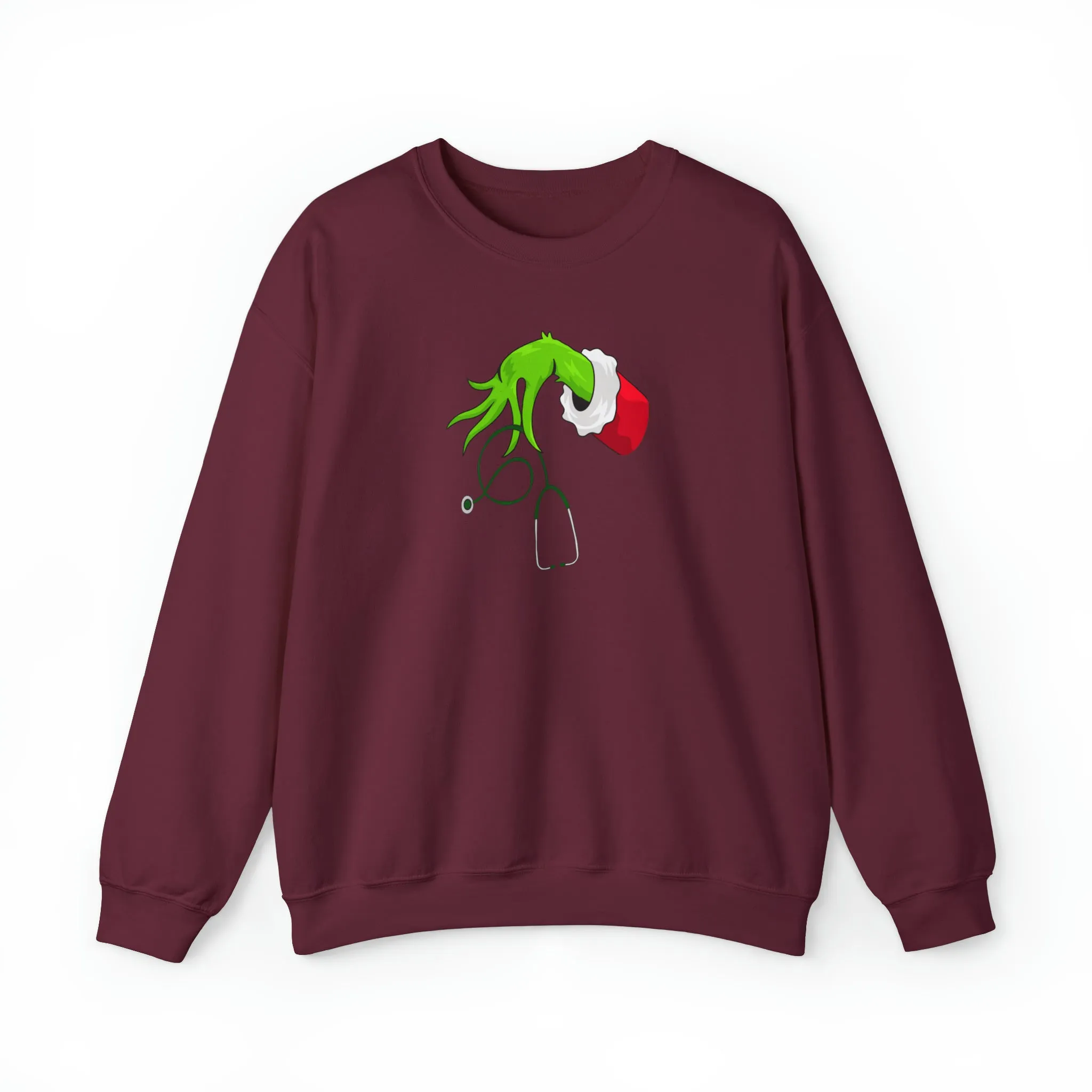 Grinch Nurse Christmas Unisex Heavy Blend™ Crewneck Sweatshirt