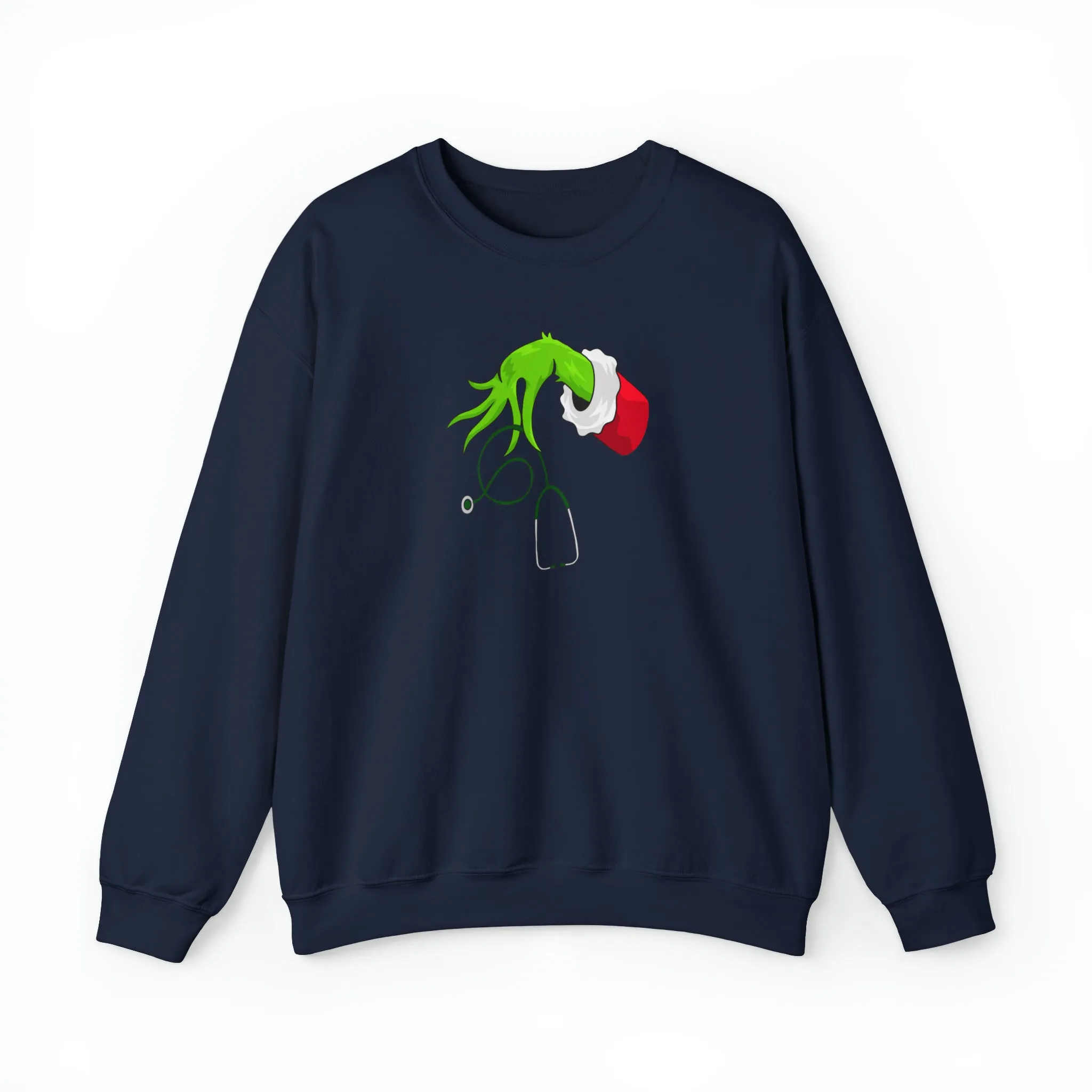Grinch Nurse Christmas Unisex Heavy Blend™ Crewneck Sweatshirt
