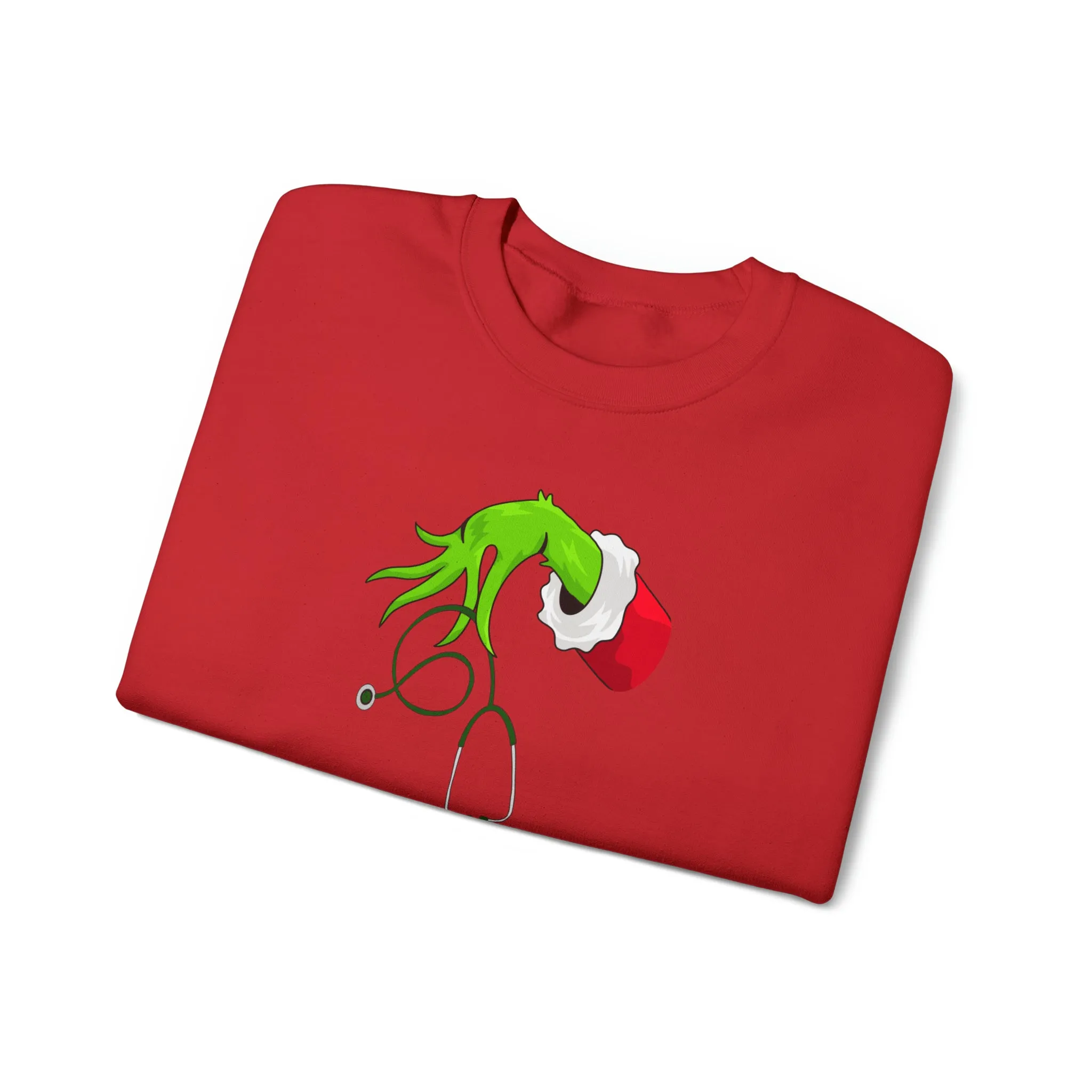 Grinch Nurse Christmas Unisex Heavy Blend™ Crewneck Sweatshirt