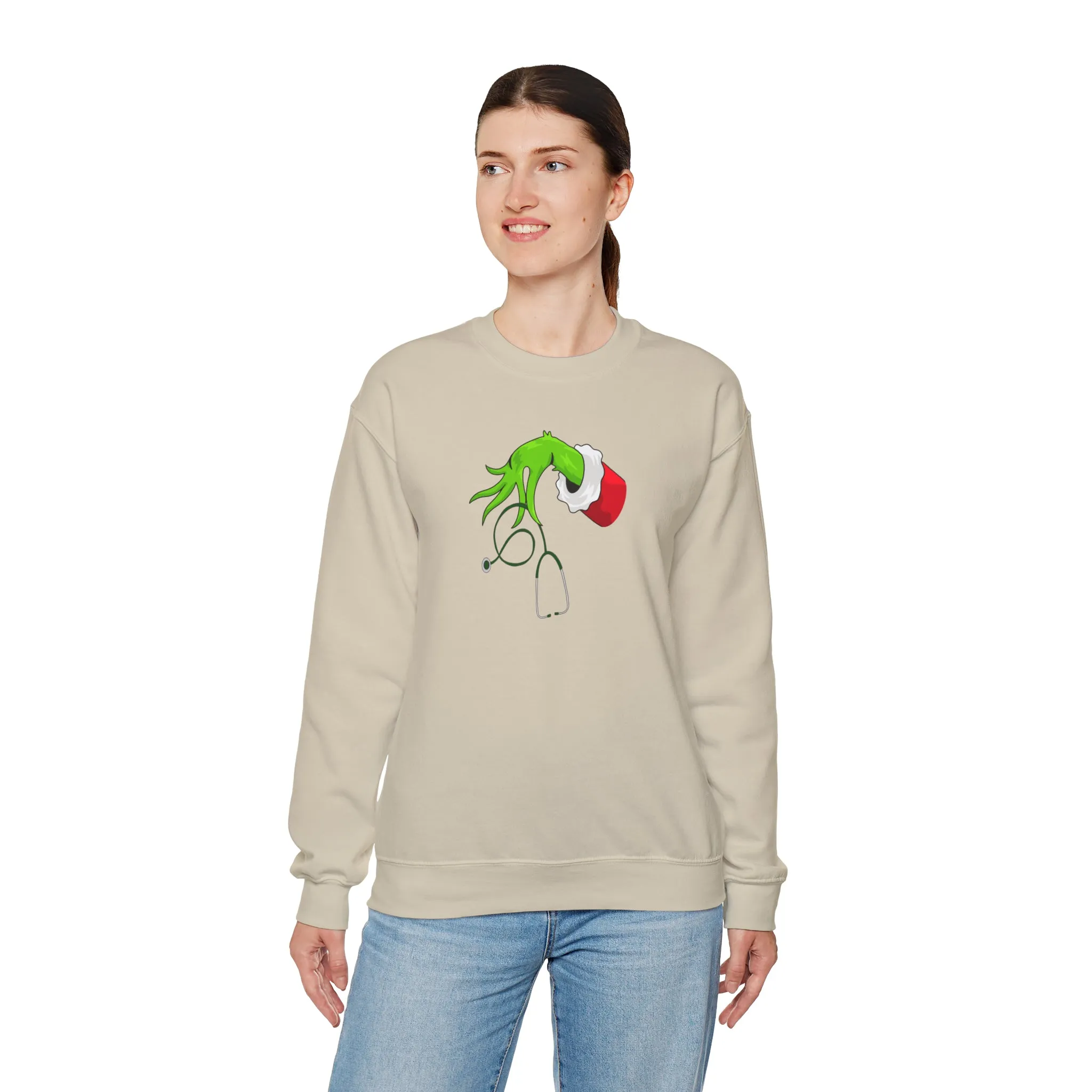 Grinch Nurse Christmas Unisex Heavy Blend™ Crewneck Sweatshirt