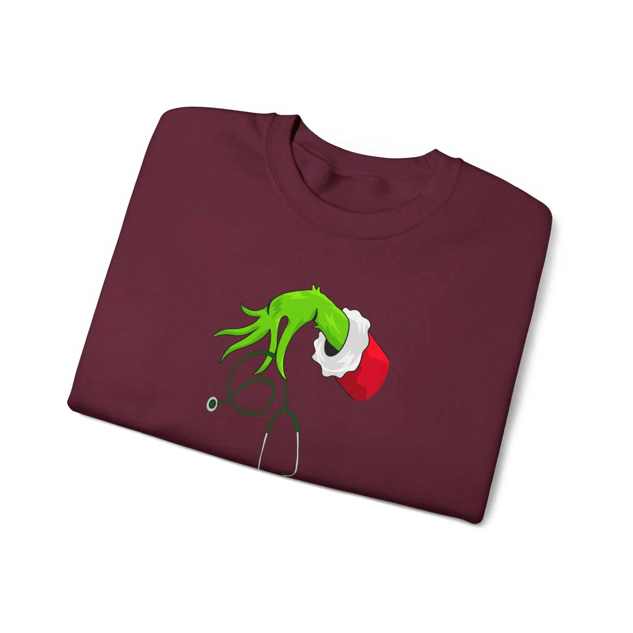 Grinch Nurse Christmas Unisex Heavy Blend™ Crewneck Sweatshirt