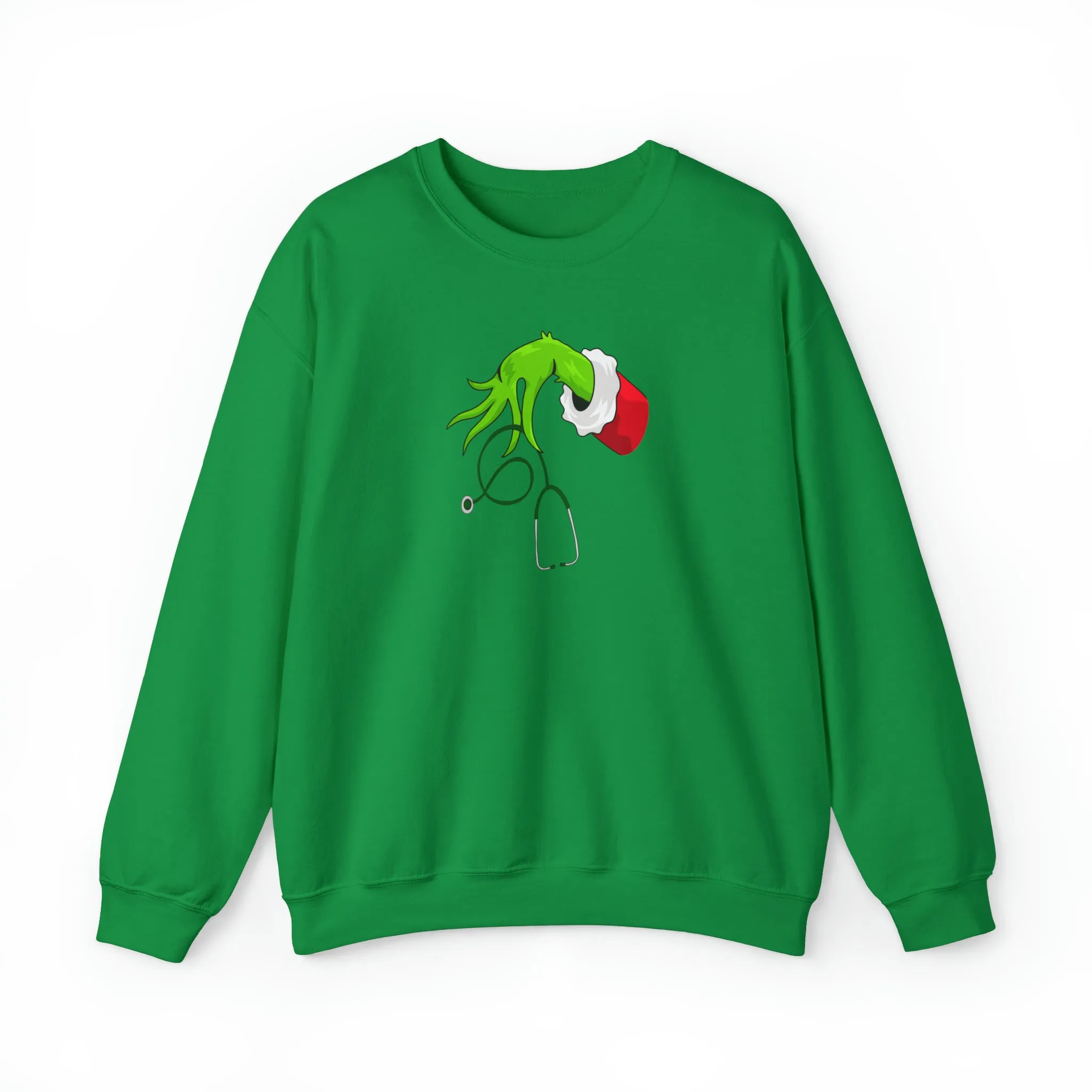 Grinch Nurse Christmas Unisex Heavy Blend™ Crewneck Sweatshirt
