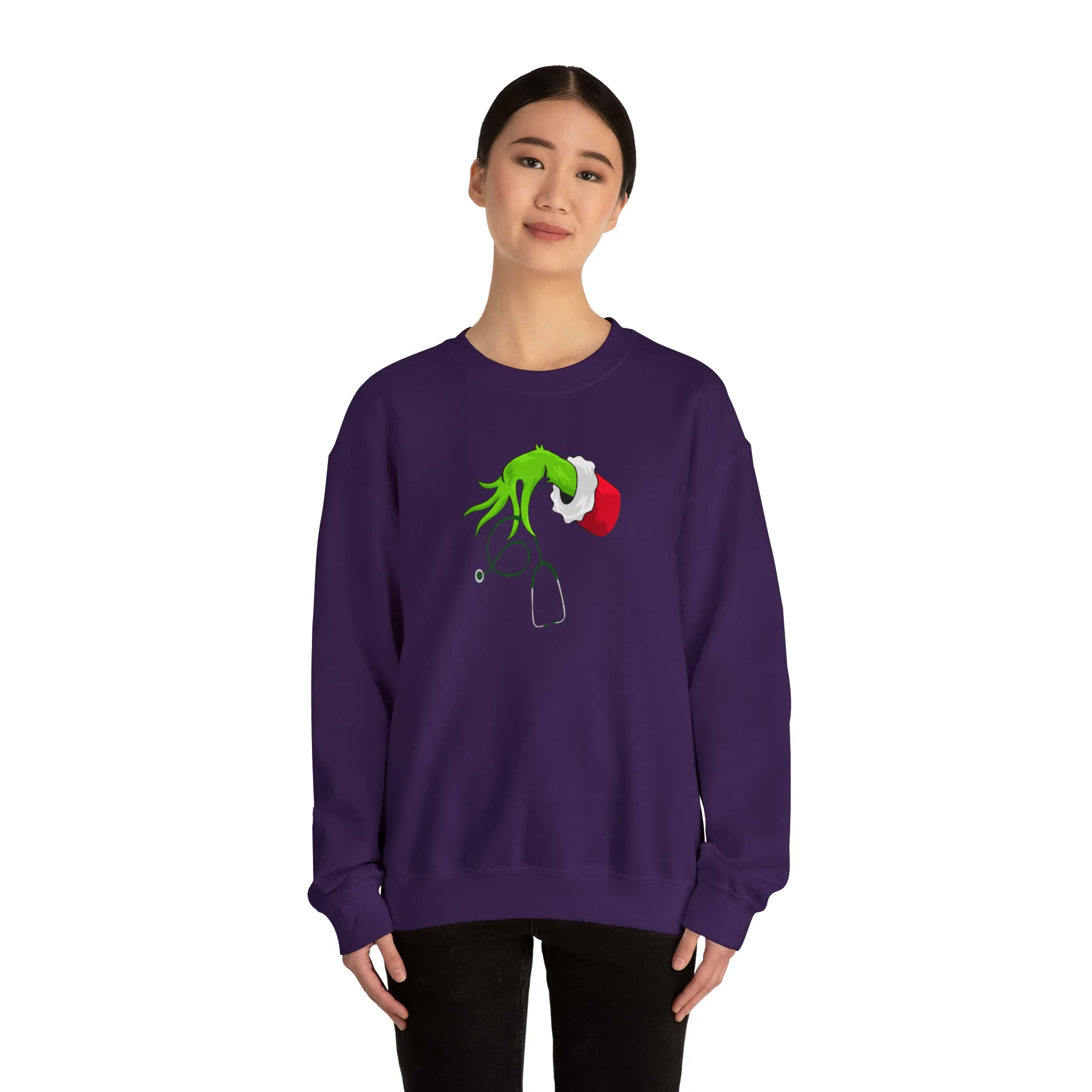 Grinch Nurse Christmas Unisex Heavy Blend™ Crewneck Sweatshirt