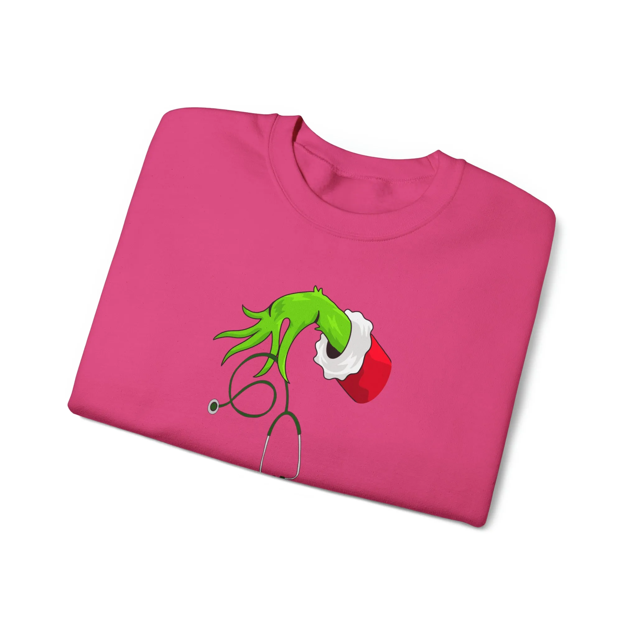 Grinch Nurse Christmas Unisex Heavy Blend™ Crewneck Sweatshirt