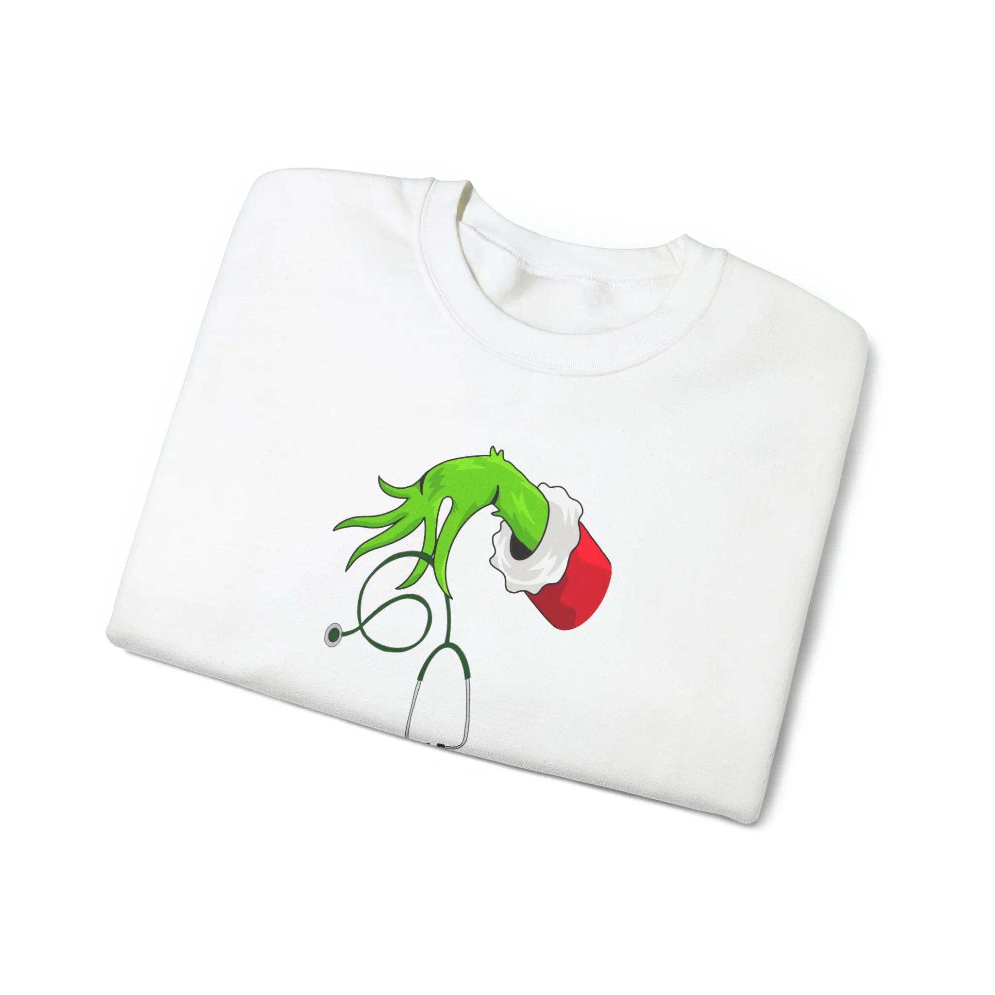 Grinch Nurse Christmas Unisex Heavy Blend™ Crewneck Sweatshirt