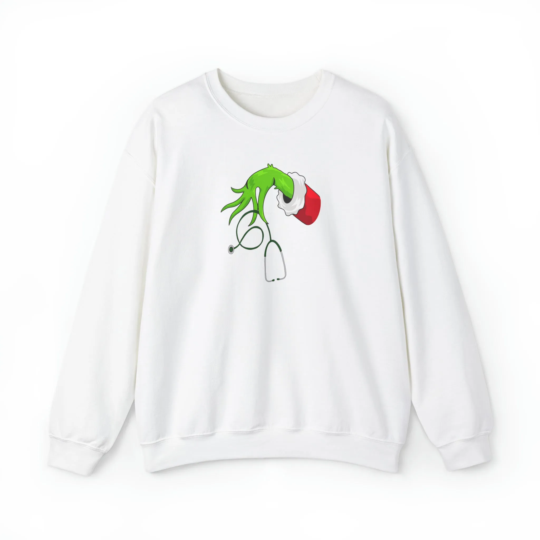 Grinch Nurse Christmas Unisex Heavy Blend™ Crewneck Sweatshirt
