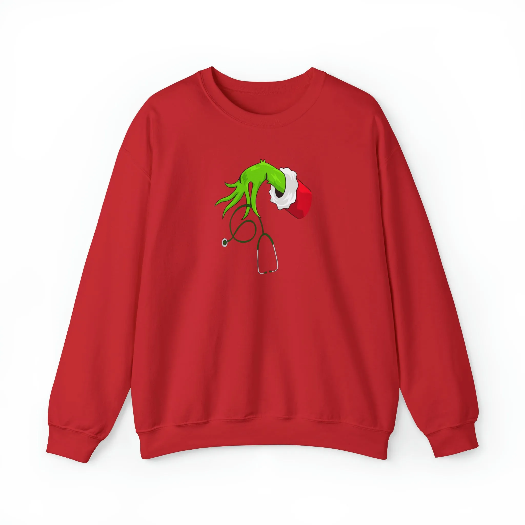 Grinch Nurse Christmas Unisex Heavy Blend™ Crewneck Sweatshirt
