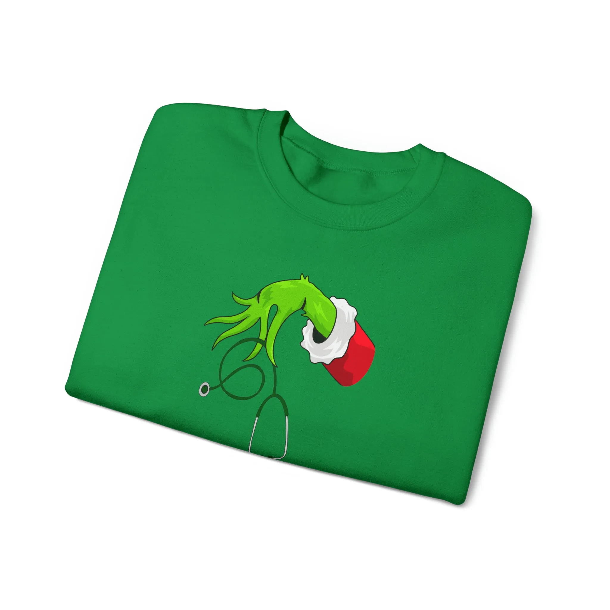 Grinch Nurse Christmas Unisex Heavy Blend™ Crewneck Sweatshirt
