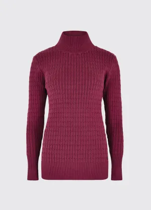 Hacketstown Funnel Neck Sweater - Currant